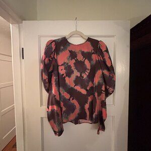 Ulla Johnson Spiral Tie Dye Long Sleeve Blouse Size 4